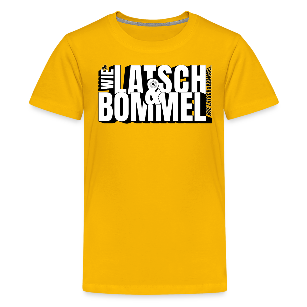 WIE LATSCH UND BOMMEL - Teenager Premium T-Shirt - Sonnengelb