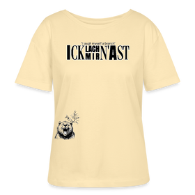 ICK LACH MIR N AST-Rundhals Frauen Bio-T-Shirt - Creme