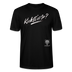 weisser Handgezeichneter Schriftzug "Kiekst'n so?" in schwungvoller Schreibschrift - typisch Berliner Spruch auf T-Shirt- Schwarz