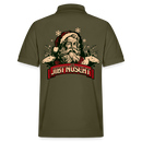 JIBT NÜSCHT zu Weihnachten-Unisex Bio-Poloshirt backprint - Khaki