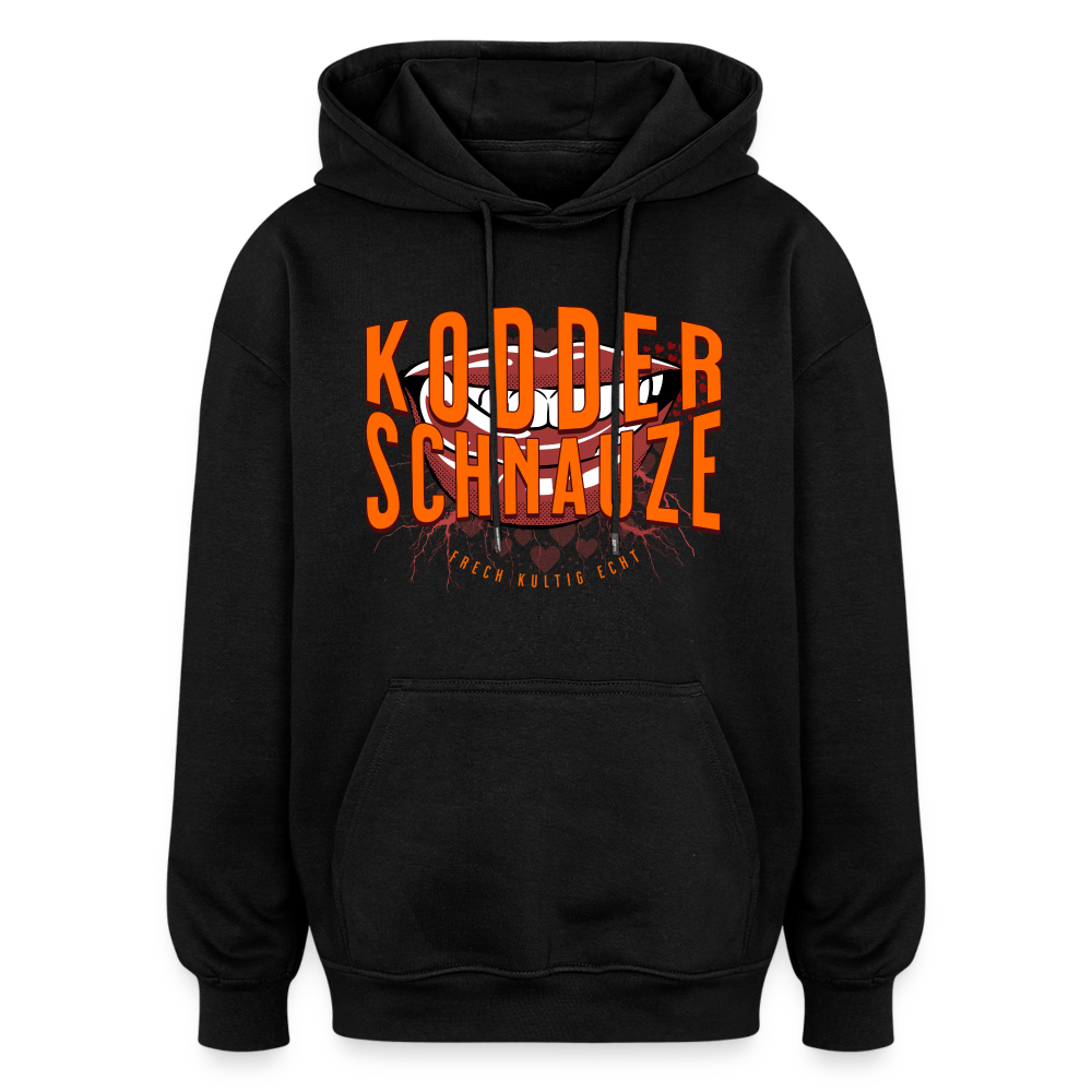 KODDERSCHNAUZE - Oversized Unisex Hoodie - Schwarz