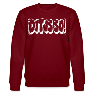 Berlin Sweater-DIT IS SO!-Unisex Bio-Sweatshirt - Burgunderrot