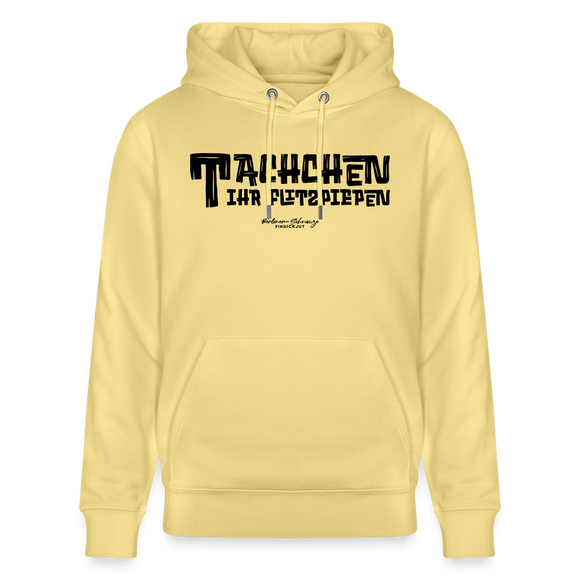Berliner Begrüssung-TACHCHEN IHR FLITZPIEPEN-Unisex Bio-Hoodie - Gelb Viva 