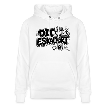 Berliner Schnauze-Unisex Bio-Hoodie-DIT ESKALIERT EH - Weiß