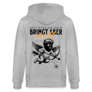 NETT KANN ICK-Unisex Bio-Kapuzenjacke - Grau meliert