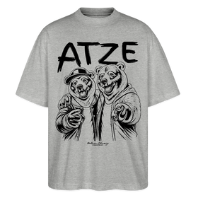 ATZE-Berlin Shirt-Oversized Unisex Bio T-Shirt - Grau meliert
