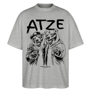 ATZE-Berlin Shirt-Oversized Unisex Bio T-Shirt - Grau meliert