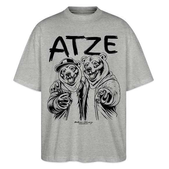 ATZE-Berlin Shirt-Oversized Unisex Bio T-Shirt - Grau meliert