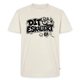 DIT ESKALIERT EH-Männer Premium Bio T-Shirt mit Berliner Schnauze - Naturweiß