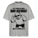 Berliner Bär Shirt-NETT KANN ICK OOCH-Oversized Unisex Bio T-Shirt - Grau meliert