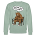 Berliner Bär und Spruch-JEH MIR NICH UFFN SENKEL-Unisex Bio-Sweatshirt - Helles Graugrün