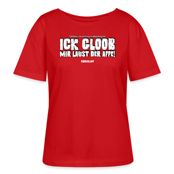ICK GLOOB MIR LAUST DER AFFE-Rundhals Frauen Bio-T-Shirt - Rot