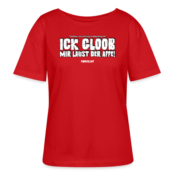 ICK GLOOB MIR LAUST DER AFFE-Rundhals Frauen Bio-T-Shirt - Rot