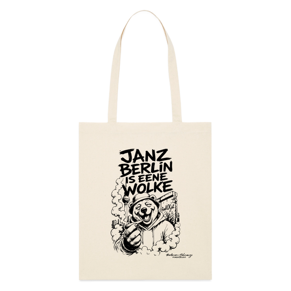 JANZ BERLIN IS EENE WOLKE-Bio-Stoffbeutel - Natur