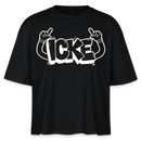ICKE-Frauen Boxy Bio-T-Shirt - Schwarz