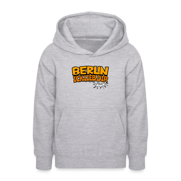 BERLIN ICK LIEB DIR - Teenager Hoodie - Hellgrau meliert