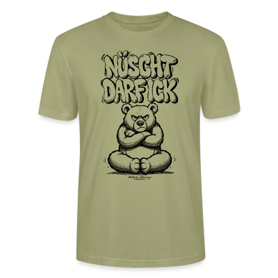 Berlin Shirt mit Berliner Bär-NÜSCHT DARF ICK-Unisex T-Shirt - Nebelgrün