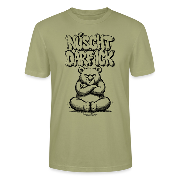 Berlin Shirt mit Berliner Bär-NÜSCHT DARF ICK-Unisex T-Shirt - Nebelgrün
