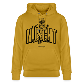 NÜSCHT MUSS ICK 2025-Unisex Bio-Hoodie mit Berliner Schnauze - Ocker