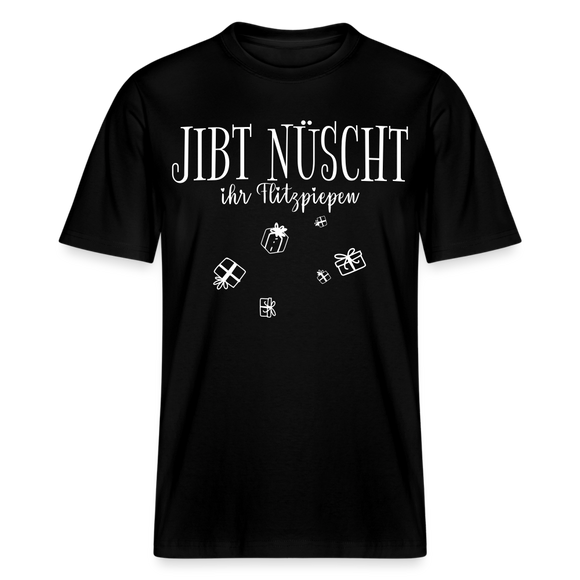 JIBT NÜSCHT - Relaxed Fit Unisex Bio-T-Shirt - Schwarz