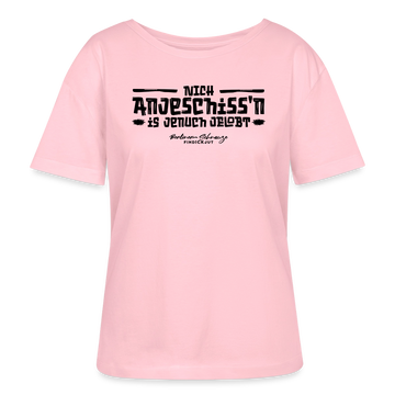 Berliner Spruch-NICH ANJESCHISSN-Rundhals Frauen Bio-T-Shirt - Hellrosa