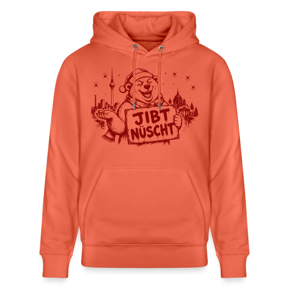 Berlin Weihnachts-Souvenir 2026- JIBT NÜSCHT-Unisex Bio-Hoodie - Hellrot