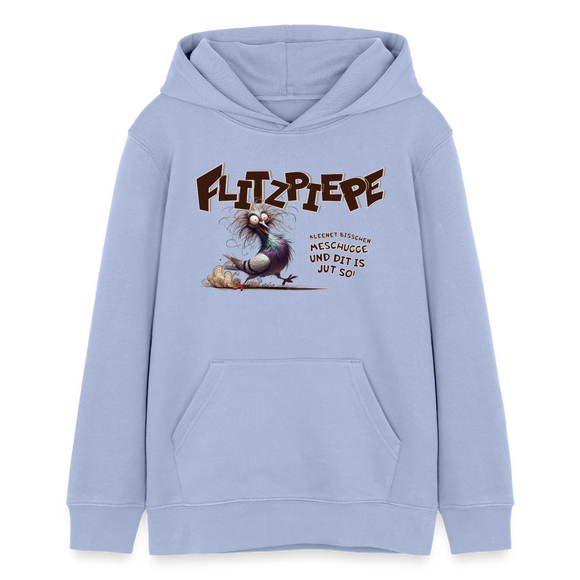 BERLINER FLITZPIEPE-Teenager Bio-Hoodie - Sky
