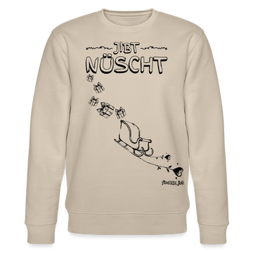 Weihnachten in Berlin25-JIBT NÜSCHT-Unisex Bio-Sweatshirt - Beige