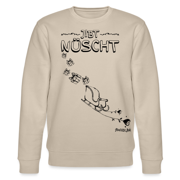 Weihnachten in Berlin25-JIBT NÜSCHT-Unisex Bio-Sweatshirt - Beige