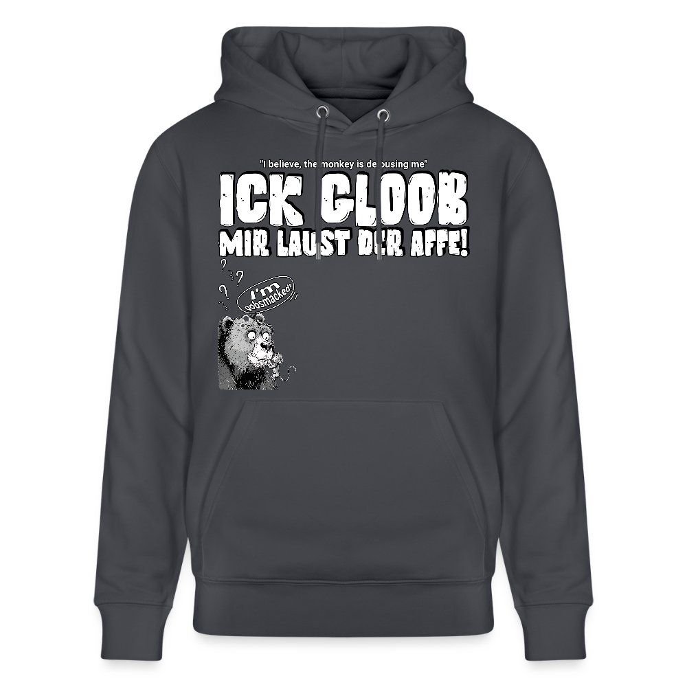 ICK GLOOB MIR LAUST DER AFFE-Unisex Bio-Hoodie - Indigoblau