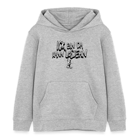 ICK BIN DA-Kinder Bio-Hoodie - Grau meliert