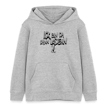 ICK BIN DA-Kinder Bio-Hoodie - Grau meliert