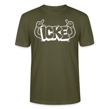 ICKE-Unisex T-Shirt mit Berliner Schnauze - Khaki