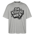 Berliner Spruch-DA KIEKSTE WA?-Oversized Unisex Bio T-Shirt - Grau meliert