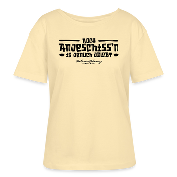 Berliner Spruch-NICH ANJESCHISSN-Rundhals Frauen Bio-T-Shirt - Creme