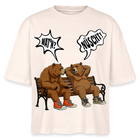 Berliner Bären Shirt mit Berliner Schnauze-WATN? NÜSCHT!-Frauen Boxy Bio-T-Shirt - Natur