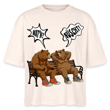 Berliner Bären Shirt mit Berliner Schnauze-WATN? NÜSCHT!-Frauen Boxy Bio-T-Shirt - Natur