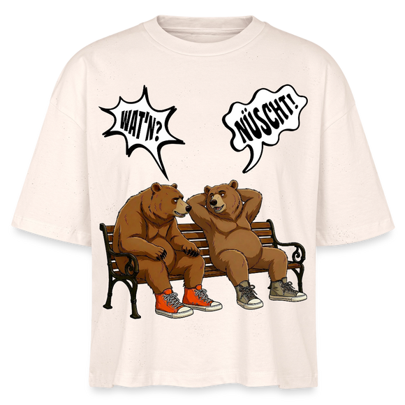 Berliner Bären Shirt mit Berliner Schnauze-WATN? NÜSCHT!-Frauen Boxy Bio-T-Shirt - Natur
