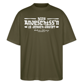 Berliner Spruch des Lobes-NICH ANJESCHISSN-Oversized Unisex Bio T-Shirt - Khaki
