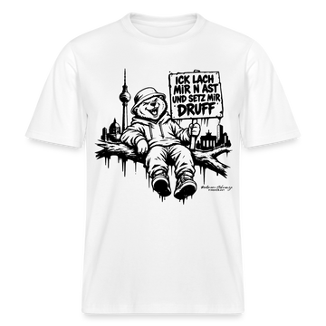 ICK LACH MIR N AST - RELAXED FIT Unisex Organic T-Shirt als Berlin Souvenir - Weiß