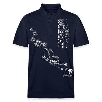 Weihnachten in Berlin2025-JIBT NÜSCHT-Unisex Bio-Poloshirt - Navy