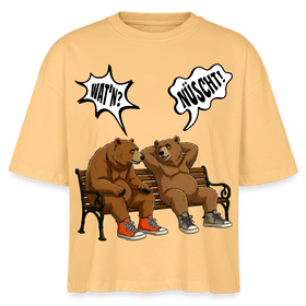 Berliner Bären Shirt mit Berliner Schnauze-WATN? NÜSCHT!-Frauen Boxy Bio-T-Shirt - Mispel