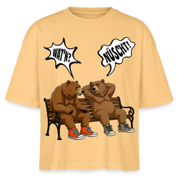 Berliner Bären Shirt mit Berliner Schnauze-WATN? NÜSCHT!-Frauen Boxy Bio-T-Shirt - Mispel