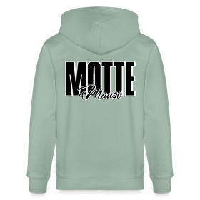 MOTTE UND MAUSI-Unisex Bio-Kapuzenjacke - Helles Graugrün