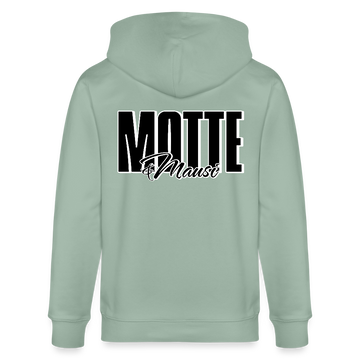 MOTTE UND MAUSI-Unisex Bio-Kapuzenjacke - Helles Graugrün
