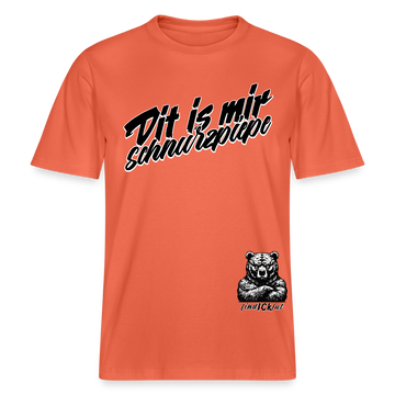 Dit is mir SCHNURZPIEPE-Relaxed Fit Unisex Bio-T-Shirt - Hellrot