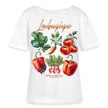 Berliner LAUBENPIEPER-Rundhals Frauen Bio-T-Shirt - Weiß
