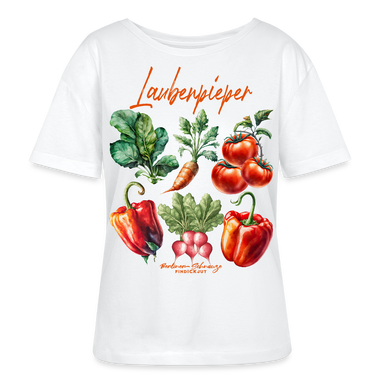 Berliner LAUBENPIEPER-Rundhals Frauen Bio-T-Shirt - Weiß
