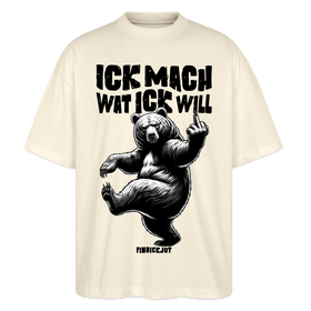 ICK MACH WAT ICK WILL-Oversized Unisex Bio T-Shirt IV - Weißgrau