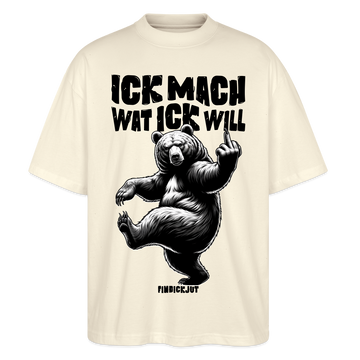 ICK MACH WAT ICK WILL-Oversized Unisex Bio T-Shirt IV - Weißgrau